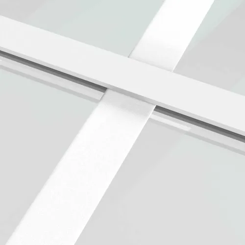 Unutarnja vrata 93 x 201,5 cm Bijela od mat stakla i aluminija - Bijela i mutna 93 x 201,5 cm Rešetke 3 x 2 Cijena