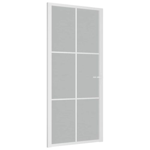 Unutarnja vrata 93 x 201,5 cm Bijela od mat stakla i aluminija - Bijela i mutna 93 x 201.5 cm 1 Rešetke 3 x 2 Cijena