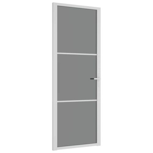 Unutarnja vrata 76 x 201,5 cm Bijela od ESG stakla i aluminija - Bijela i tamnoprozirna 76 x 201.5 cm 1 2 vodoravne šipke Cijena