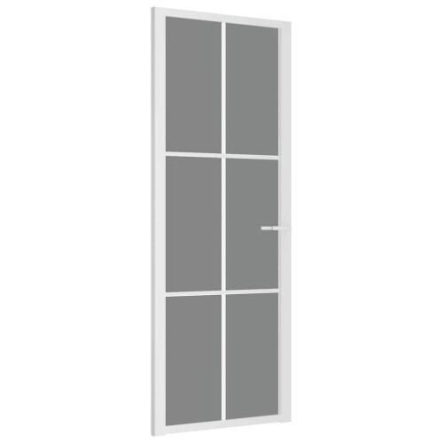 Unutarnja vrata 76 x 201,5 cm Bijela od ESG stakla i aluminija - Bijela i tamnoprozirna 76 x 201.5 cm 1 Rešetke 3 x 2 Cijena