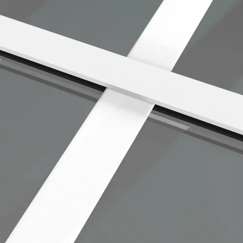 Unutarnja vrata 76 x 201,5 cm Bijela od ESG stakla i aluminija - Bijela i tamno prozirna 76 x 201,5 cm Rešetke 3 x 2 Cijena