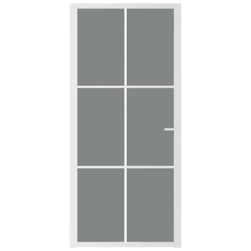 Unutarnja vrata 93 x 201,5 cm Bijela od ESG stakla i aluminija - Bijela i tamno prozirna 93 x 201,5 cm Rešetke 3 x 2 Cijena