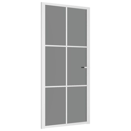 Unutarnja vrata 93 x 201,5 cm Bijela od ESG stakla i aluminija - Bijela i tamnoprozirna 93 x 201.5 cm 1 Rešetke 3 x 2 Cijena