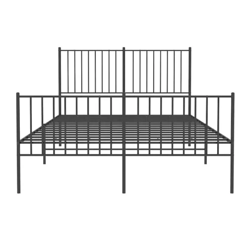 Metalni okvir kreveta uzglavlje i podnožje crni 135x190 cm - Crna 135 x 190 cm s uzglavljem i podnožjem Cijena