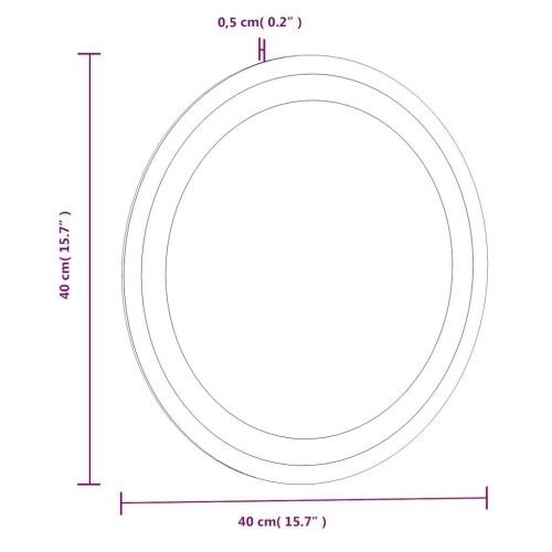 LED kupaonsko ogledalo 40 cm okruglo - 40 cm 1 40 cm Cijena