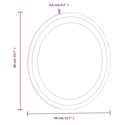 LED kupaonsko ogledalo 40 cm okruglo - 40 cm Cijena