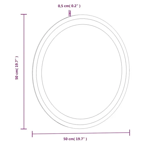 LED kupaonsko ogledalo 50 cm okruglo - 50 cm Cijena