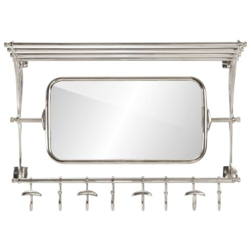 Stalak za prtljagu s vješalicama i zidnim ogledalom aluminijski - 81 x 38 x 60 cm 1 81 x 38 x 60 cm Cijena