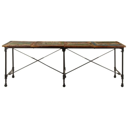 Blagovaonski stol 220 x 90 x 77 cm od masivnog obnovljenog drva - Šareni 220 x 90 x 77 cm 1 Šareni Cijena