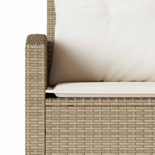 L-oblikovani kauč s jastucima bež poli ratan - Bež Krem bijela l-shaped sofa 1 Cijena