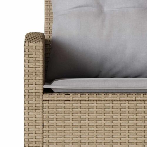 L-oblikovani kauč s jastucima bež poli ratan - Bež Svjetlosiva l-shaped sofa 1 Cijena