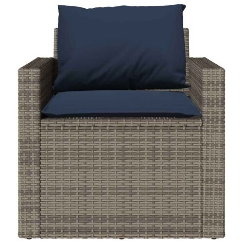 Vrtna garnitura - 4-dijelni set vrtnih sofa od poliratana s jastucima sivi - Siva 1 Siva Cijena