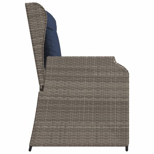 Vrtna klupa s jastucima, siva, poliratan - Siva 1 Kutna sofa (desni naslon za ruku) Siva Cijena