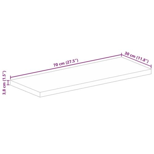 Ploča stola 70x30x3,8 cm Pravokutna Masivna Drvena Akacija - Bagremovo drvo (prirodno) 70 x 30 cm 1 38 mm Cijena