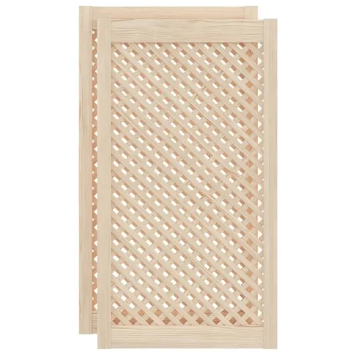 Vrata za ormarić rešetkasti dizajn 2 kom 49,5 x 99 cm borovina - 49.5 x 99 cm Cijena