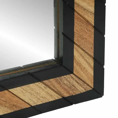 Zidno ogledalo Crna i smeđa 50 x 2 x 90 cm Čvrsto drvo akacije - 90 x 2 x 50 cm Cijena