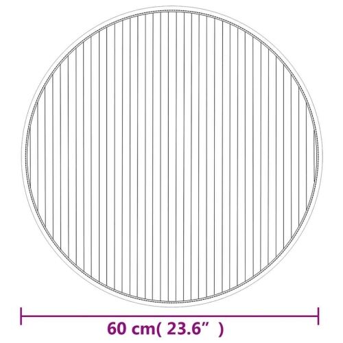 Okrugli tepih smeđi 60 cm bambus - Smeđa 60 cm Smeđa 60 cm Cijena