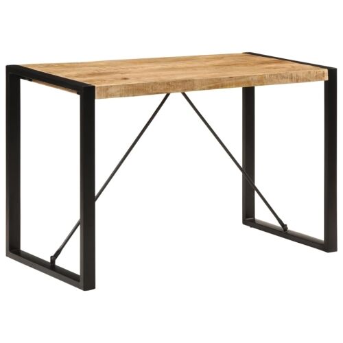 Blagovaonski stol 120 x 55 x 76 cm masivno grubo drvo manga - Crna 120 x 55 x 76 cm 1 Grubo masivno drvo manga Cijena
