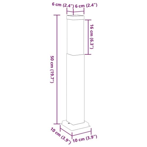 Stupić za svjetlo 50 cm od nehrđajućeg čelika IP44 Cijena