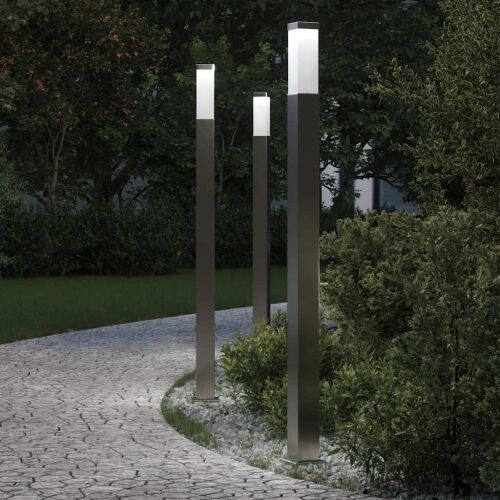 Stupić za zidne lampe 3 kom 110 cm od nehrđajućeg čelika IP44 Cijena