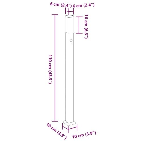 Stupić sa senzorom 110 cm od nehrđajućeg čelika IP44 Cijena