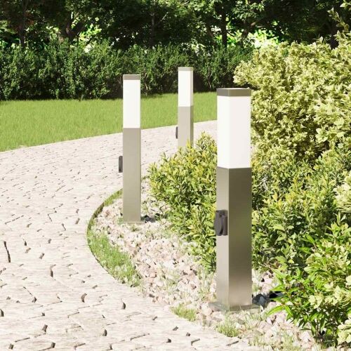 Stupić s utičnicom 3 kom 50 cm nehrđajući čelik IP44 Cijena
