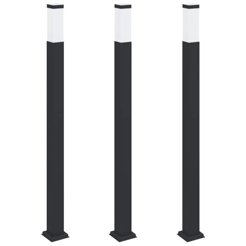 Stupić za zidne lampe 3 kom 110 cm crne IP44 Cijena