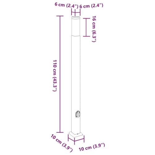 Stupić s utičnicom 110 cm Crna IP44 Cijena