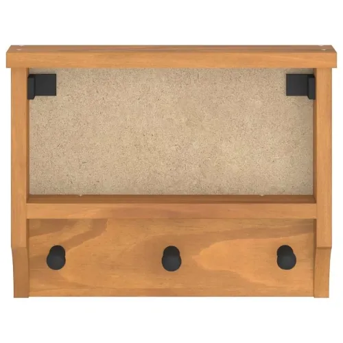 Zidna vješalica za kapute SANDNES 45x12x35 cm Masivno drvo bor - Završna obrada od bagrema Cijena