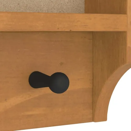 Zidna vješalica za kapute SANDNES 45x12x35 cm Masivno drvo bor - Završna obrada od bagrema Cijena