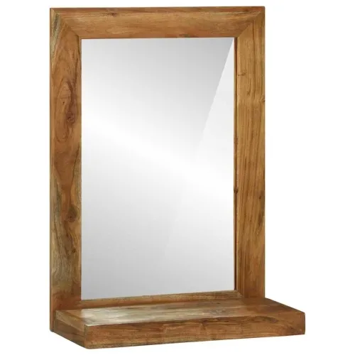 Zrcalo za kupaonicu Smeđa 50 x 22 x 70 cm Čvrsto drvo akacije - Drvo bagrema Cijena