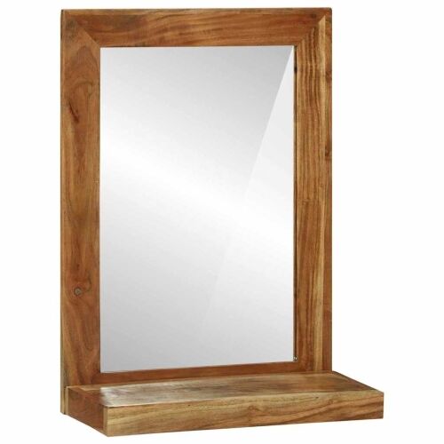 Zrcalo za kupaonicu Smeđa 50 x 22 x 70 cm Čvrsto drvo akacije - Drvo bagrema Cijena