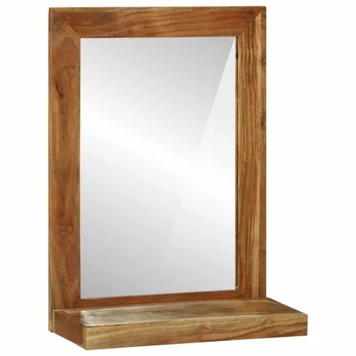 Zrcalo za kupaonicu Smeđa 50 x 22 x 70 cm Čvrsto drvo akacije - Drvo bagrema Cijena
