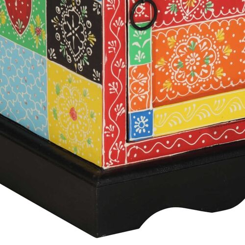 Noćni ormarić višebojni 40x35x45 cm masivno drvo mango - 1 1 Cijena