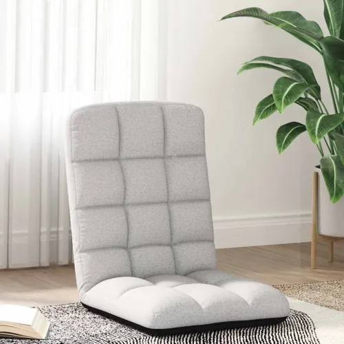 Sklopiva podna stolica sive boje 71x51x62 cm tkanina - Oblačnosiva Cijena