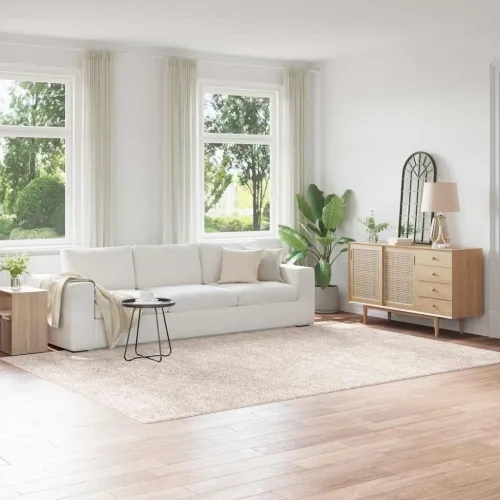 Protuklizni Shaggy Tepih Krem 240 x 340 cm PP - Krem 240 x 340 cm Cijena
