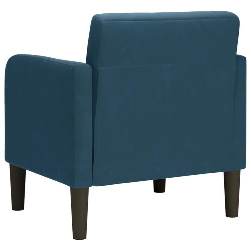 Sofa s naslonima za ruke plava 54 cm baršunasta - Plava 1 Plava Cijena