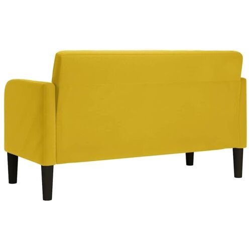 Dvosjed žuti 109 cm baršun - Žuta 1 Žuta Cijena