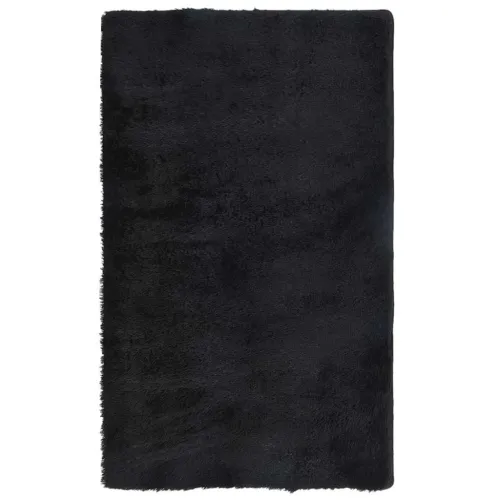 Čupavi tepih visokog flora “NAVARRA” crni 60x100 cm poliester - Crna 60 x 100 cm Cijena