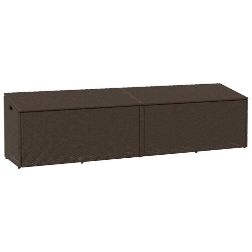 Vrtna kutija za pohranu smeđa 220x50x58 cm poli ratan - Smeđa 220 x 50 x 58 cm Smeđa 220 x 50 x 58 cm Cijena