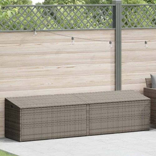 Vrtna kutija za pohranu siva 220x50x58 cm poli ratan - Siva 220 x 50 x 58 cm Siva 220 x 50 x 58 cm Cijena