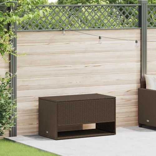 Vanjska kutija za jastuke smeđa 100x55x55,5 cm poli ratan - Smeđa Smeđa Cijena