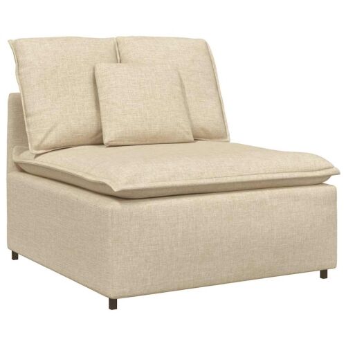 Modularni Sofa Centralni Modul s Jastucima Krem 100 cm - Krema Središnja sofa Krema Središnja sofa Cijena