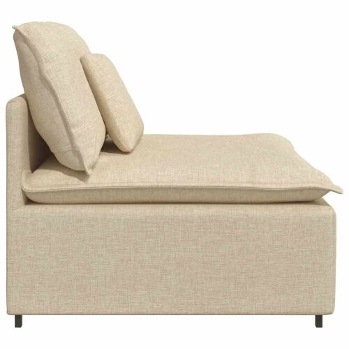 Modularni Sofa Centralni Modul s Jastucima Krem 100 cm - Krema Središnja sofa Krema Središnja sofa Cijena