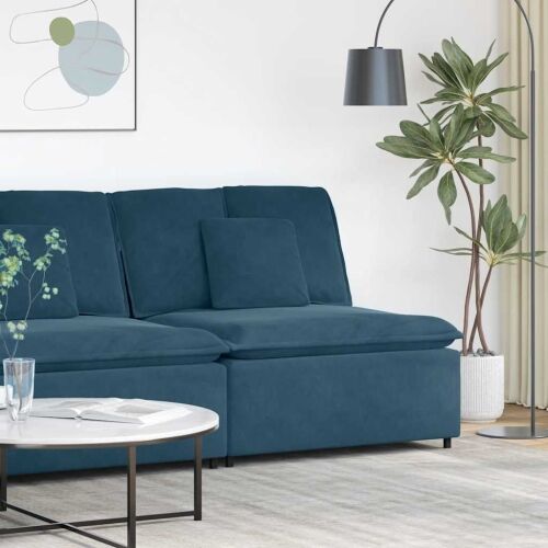 Modularna sofa s jastucima plava 100 cm - Plava Središnja sofa Cijena