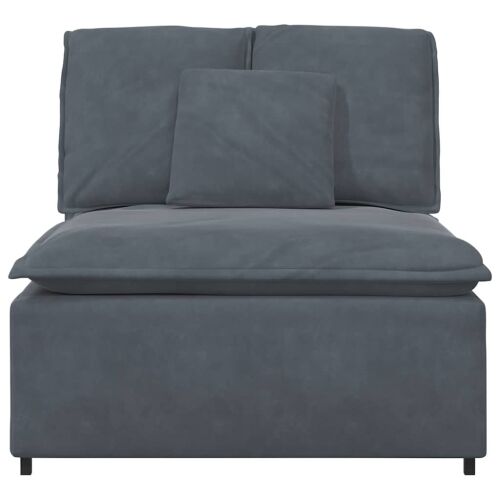 Modularna sofa s jastucima tamno siva 100 cm - Tamno siva Središnja sofa Tamno siva Središnja sofa Cijena