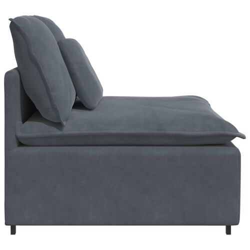 Modularna sofa s jastucima tamno siva 100 cm - Tamno siva Središnja sofa Tamno siva Središnja sofa Cijena