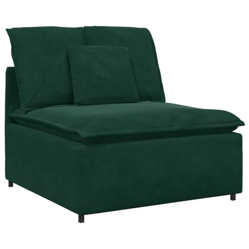 Modularni Sofa Centralni Modul s Jastucima Tamnozeleni 100 cm - Tamnozelena Središnja sofa Tamnozelena Središnja sofa Cijena