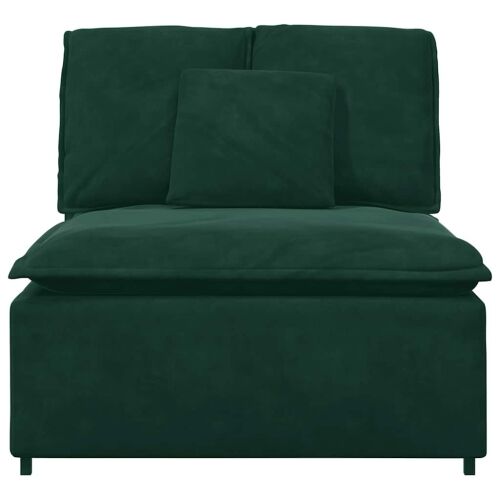 Modularni Sofa Centralni Modul s Jastucima Tamnozeleni 100 cm - Tamnozelena Središnja sofa Tamnozelena Središnja sofa Cijena