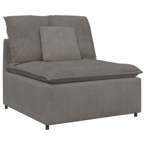 Modularni Sofa Centralni Modul s Jastucima Svijetlosivi 100 cm - Svjetlosiva Središnja sofa Svjetlosiva Središnja sofa Cijena